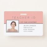 Homeschool Teacher ID Badge Feminine Floral