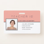 Homeschool Teacher ID Badge Feminine Floral Homeschool Teacher ID Badge Feminine Floral
