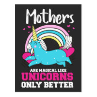Homeschool Teacher Mothers Day Family Unicorn Postcard