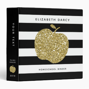 Homeschool Teacher Organizer or Student Portfolio 3 Ring Binder