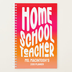 Homeschool Teacher Pink Gradient Planner