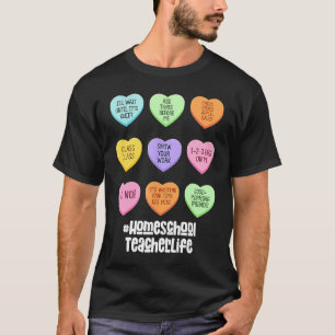 Homeschool Teacher Valentines Day Conversation Hea T-Shirt