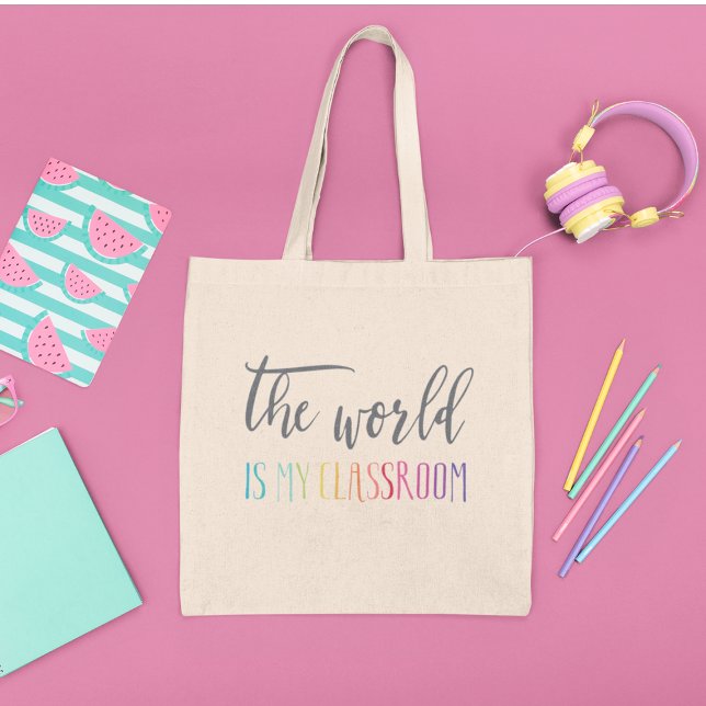 Homeschool Tote | The World Is My Classroom Bag (Creator Uploaded)