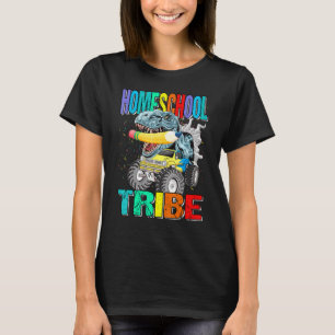 Homeschool Tribe Monster Truck Dinosaur T-Shirt