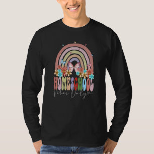 Homeschool Vibes Only Back To School Rainbow Groov T-Shirt