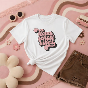 Homeschool Vibes Retro Style Customizable T-Shirt