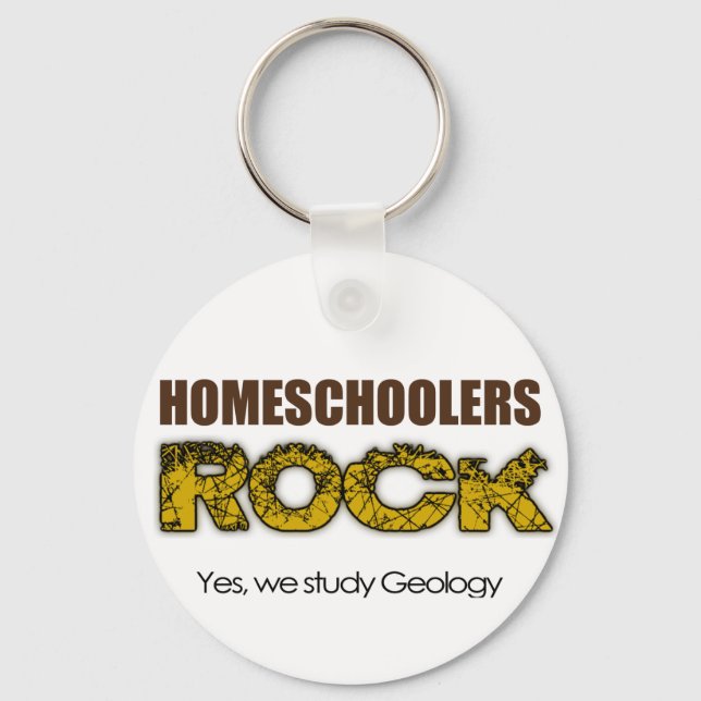 Homeschoolers Rock Keychain (Front)