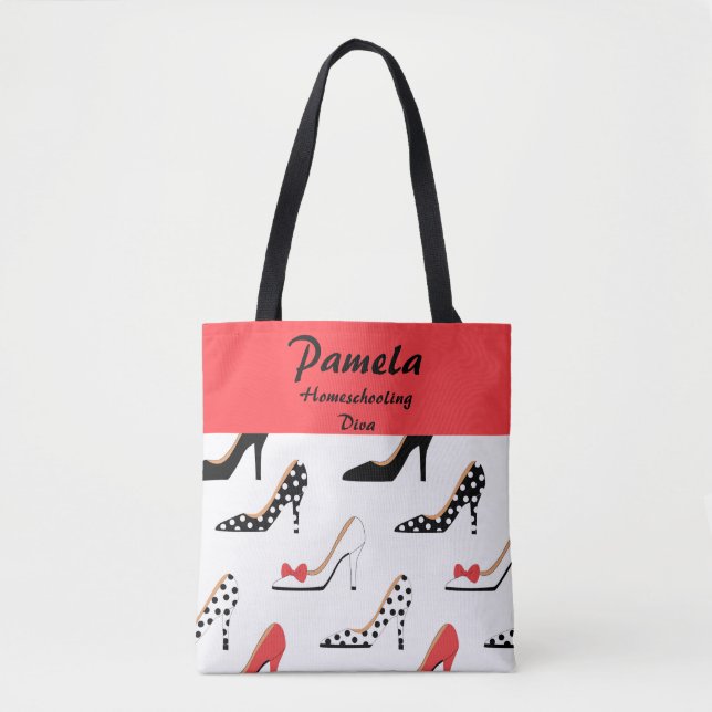 Homeschooling Diva High Heels Tote Bag (Front)
