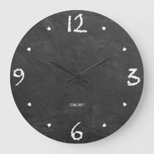 Homeschooling Room Study Wall Chalkboard Timepiece Large Clock