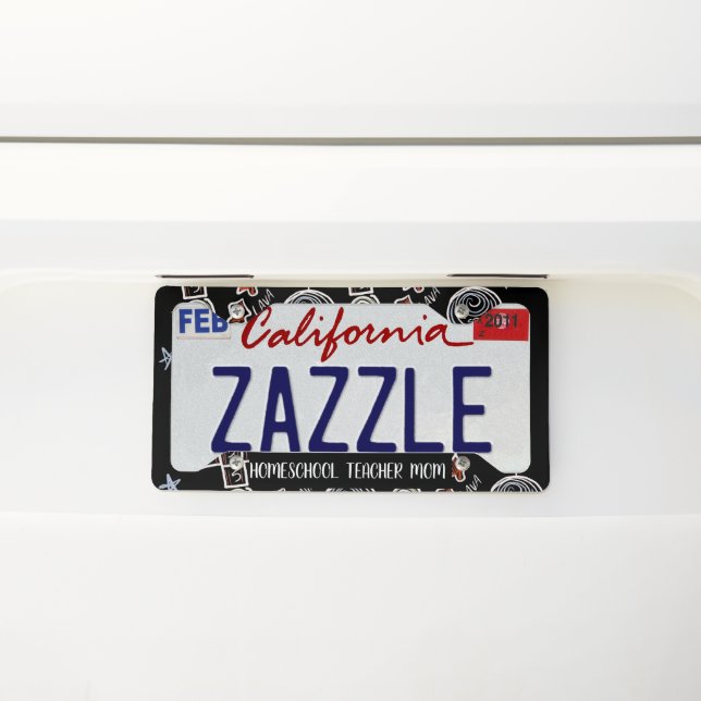 Homeschooling School Educational Teacher Distance License Plate Frame (On Car)