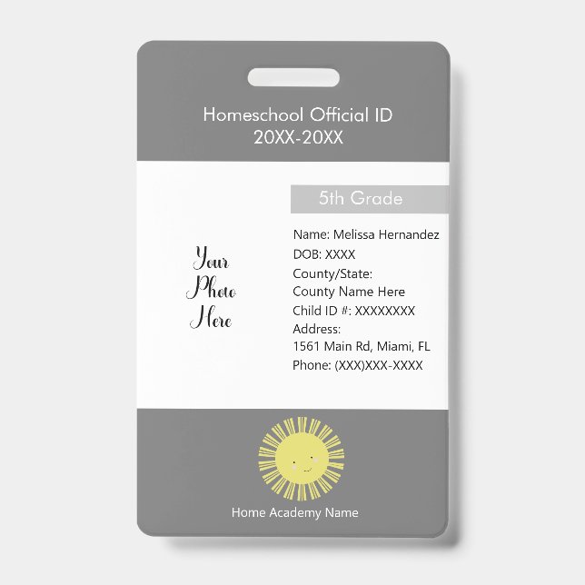 Homeschooling Unschooling Private Student Badge (Front)
