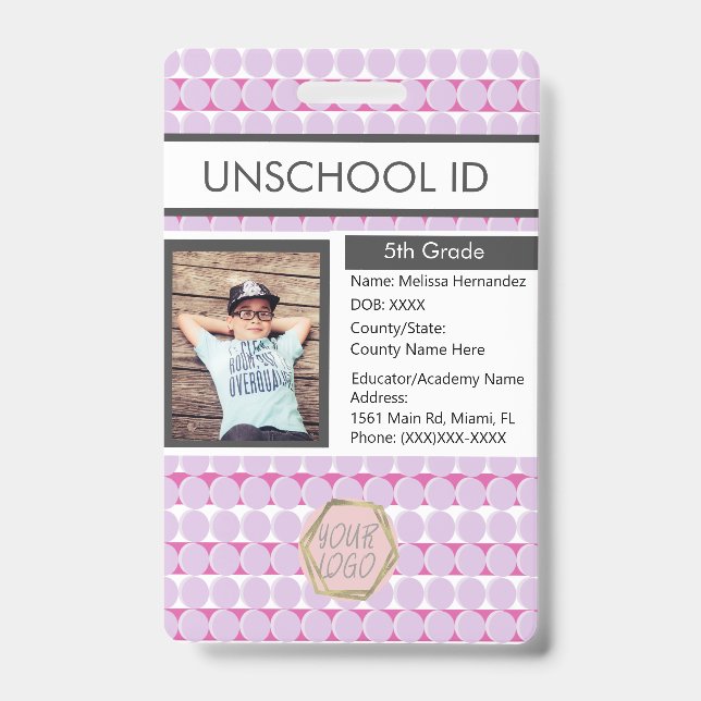 Homeschooling Unschooling Student Pattern Badge (Front)