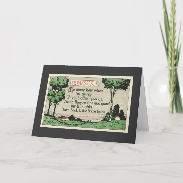 Homesick-A Poem Card (Front)