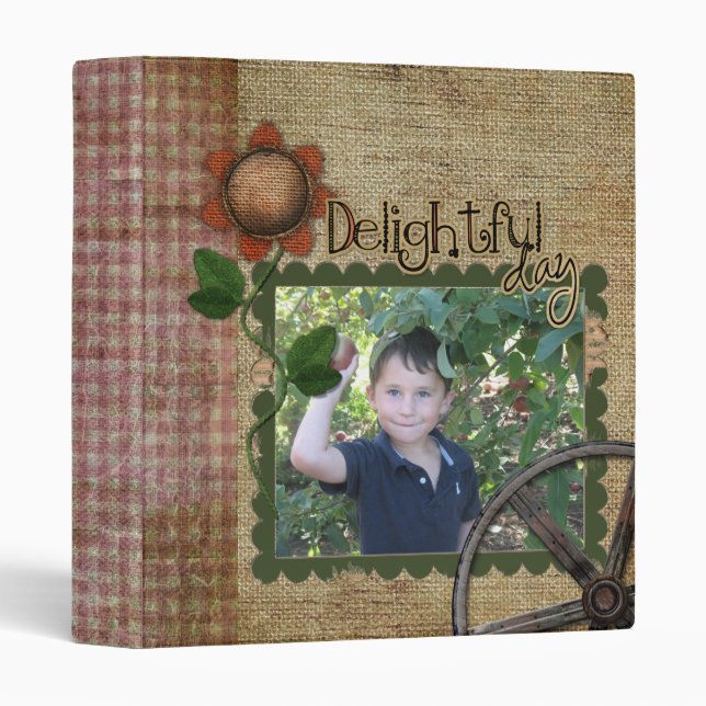 homespun country  photo binder (Front/Spine)