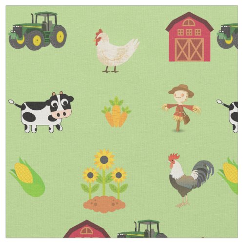 Homestead and Farm Life and Farm Animals  Fabric