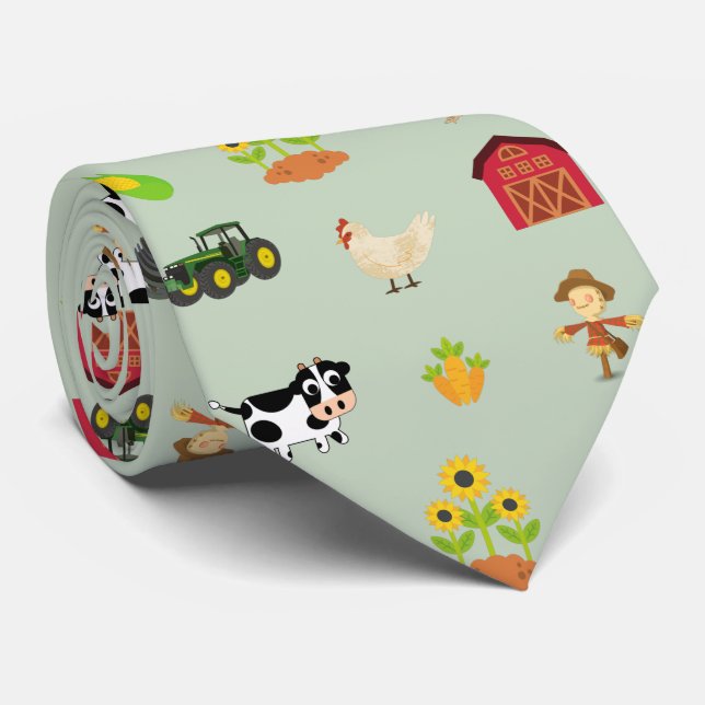 Homestead and Farm Life and Farm Animals  Neck Tie (Rolled)