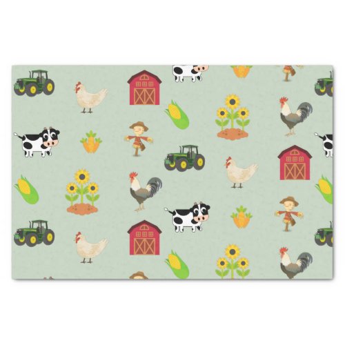 Homestead and Farm Life and Farm Animals  Tissue Paper