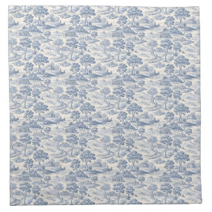 Homestead Blue Toile Cloth Napkin