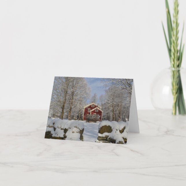Homestead in Winter Holiday Card (Front)
