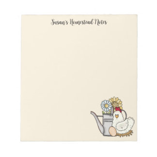 Homestead Notes Cute Chicken And Watering Can