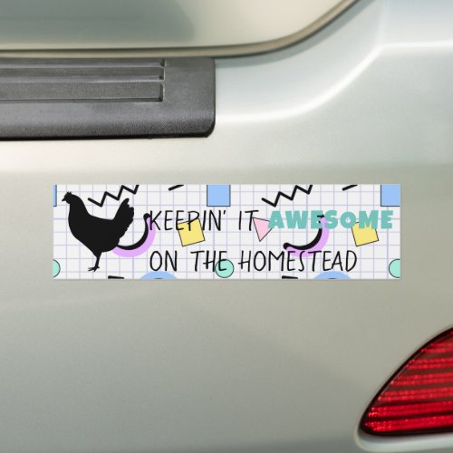 Homestead Retro Awesome Bumper Sticker