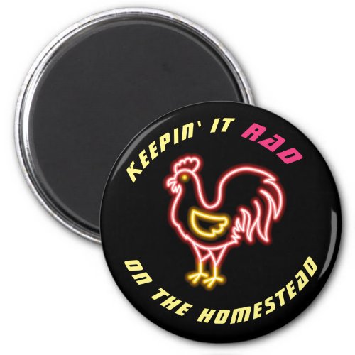 Homestead Retro Chicken Magnet