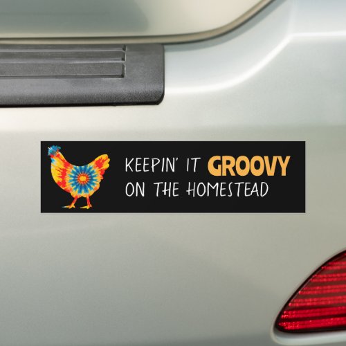 Homestead Retro Groovy Bumper Sticker