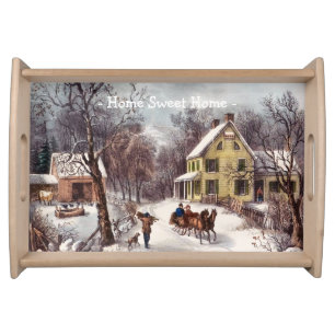 Homestead Snow Scene Serving Tray