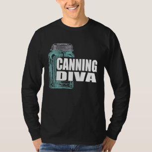 Homesteader Mason Jar Canning Prepper Diva Wht Sa T-Shirt
