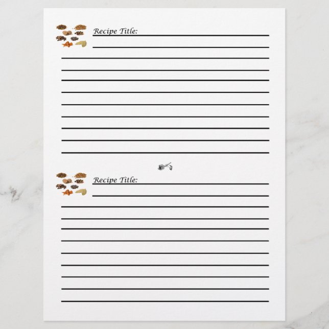 Homestyle Cooking Recipe Card Flyer (Front)