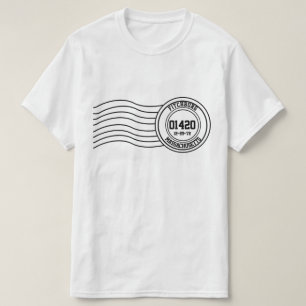 Hometown Birthday Postmark Your Text T-Shirt