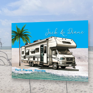 Hometown Camping Campsite Class C Personalized Sign