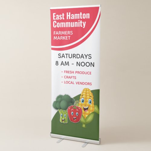 Hometown Farmers Market Vendors Retractable Banner