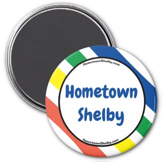 Hometown Shelby Fun Colors Refrigerator Magnet