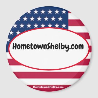 HometownShelby.com patriotic magnet