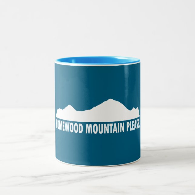 Homewood Mountain Resort Please Two-Tone Coffee Mug (Center)