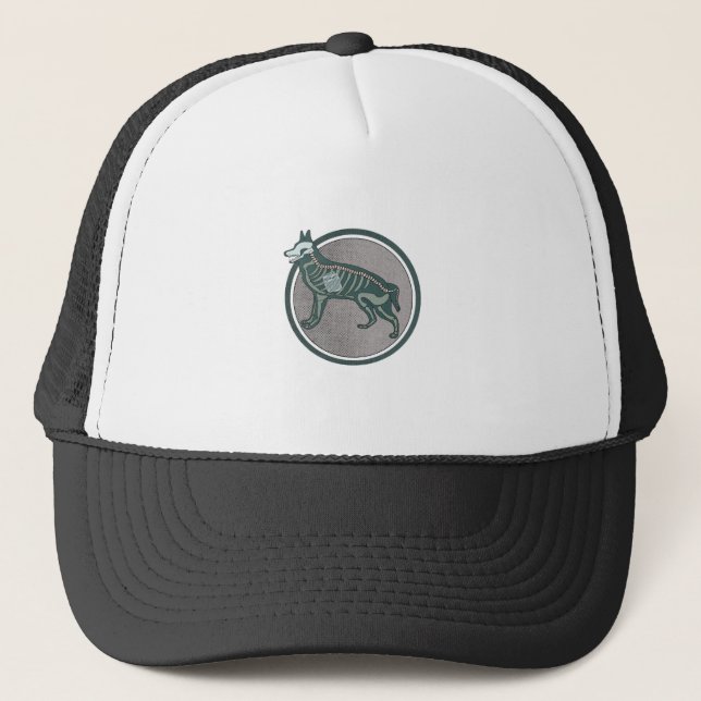 Homework Dog Funny Trucker Hat (Front)