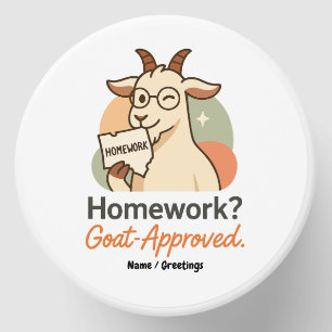 Homework? Goat-Approved Funny Goat School Humor Mini Candle Favors