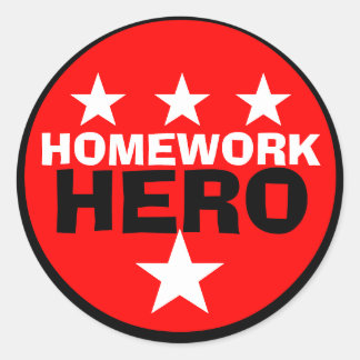 Homework Hero School Sticker