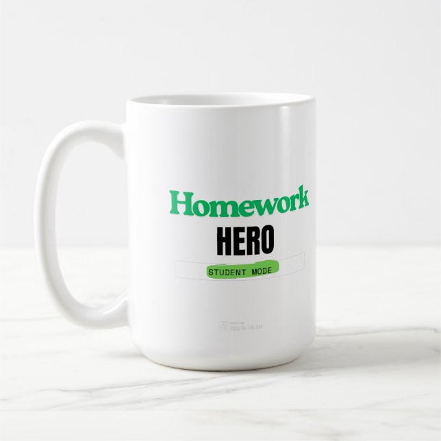 Homework Hero: Student Mode Tee  Coffee Mug (Left)