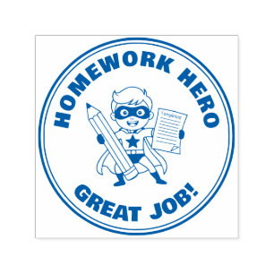 Homework Hero Teacher Reward Motivational Self-inking Stamp