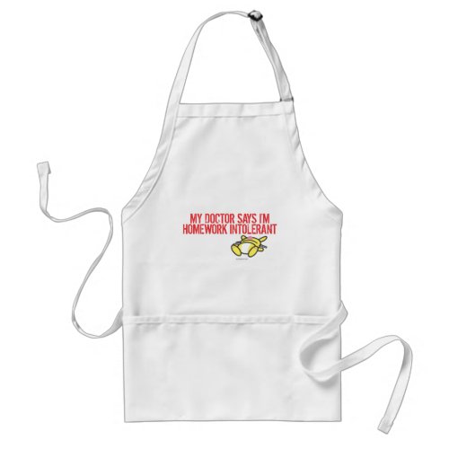 Homework Intollerant Adult Apron