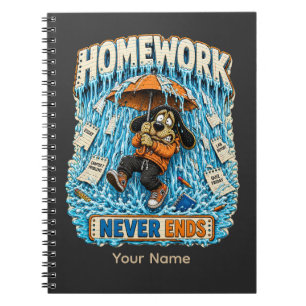 Homework Never Ends Personalized Funny Teacher T-S Notebook