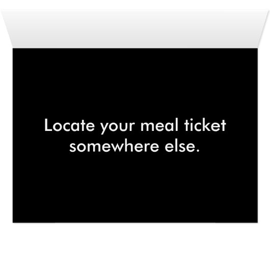 'Homewrecker BREAKUP CARDS' (Inside Horizontal (Bottom))