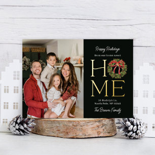 Homey Greeting FOIL Holiday Moving Announcement