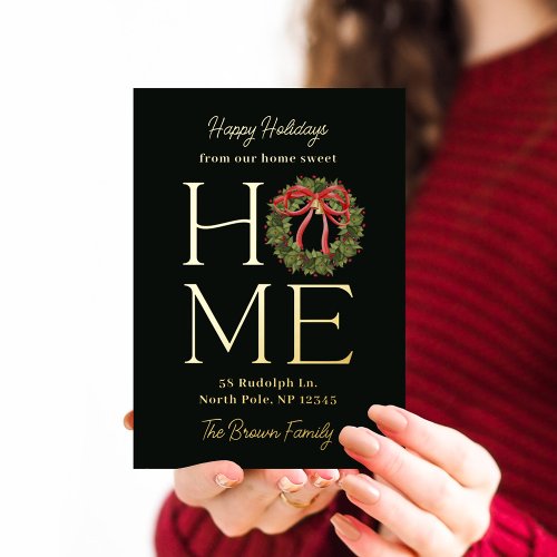 Homey Greeting FOIL Holiday Moving Announcement