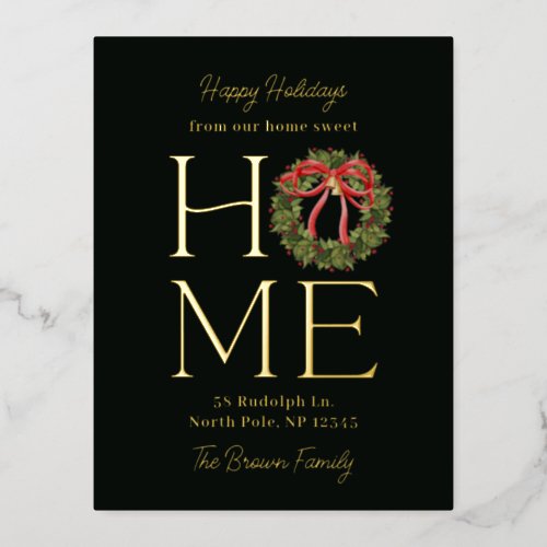 Homey Greeting FOIL Just Moved Holiday Postcard