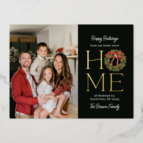 Homey Greeting FOIL Just Moved Holiday Postcard