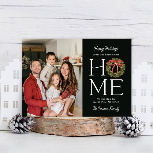 Homey Greeting Holiday Card Moving Announcement