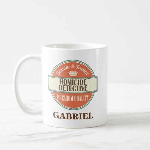 Homicide Detective Personalized Office Mug Gift